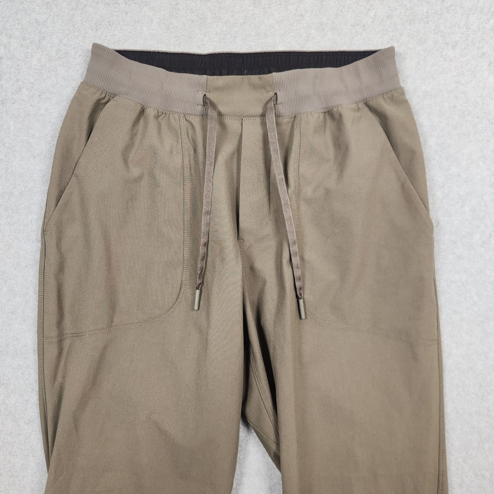 Lululemon ABC Joggers Men's Small Green Brown Stretch Pants Workout Square Dot